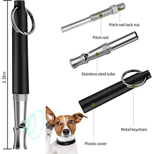 Dog Whistle; 2 Pack Professional Ultrasonic Dog Whistle to Stop Barking; Recall Training; Adjustable Ultrasonic Silent Dog Whistle; with Black Lanyard - Image 4