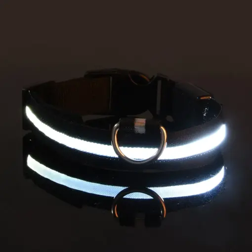 Glow-In-The-Dark Pet Collar For Dog & Cat; LED Dog Collar For Night Walking; USB charging - Image 4