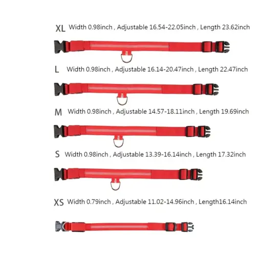 Glow-In-The-Dark Pet Collar For Dog & Cat; LED Dog Collar For Night Walking; USB charging - Image 5