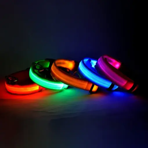 Glow-In-The-Dark Pet Collar For Dog & Cat; LED Dog Collar For Night Walking; USB charging - Image 7