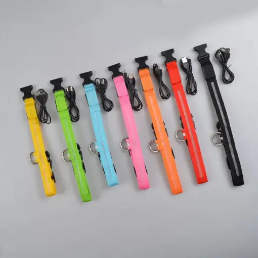 Glow-In-The-Dark Pet Collar For Dog & Cat; LED Dog Collar For Night Walking; USB charging - Image 8