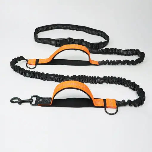 Hands Free Dog Leash for Medium and Large Dogs - Durable Dual Handle Waist Leash with Reflective Bungee for Running; Walking; Training; Hiking - Image 2